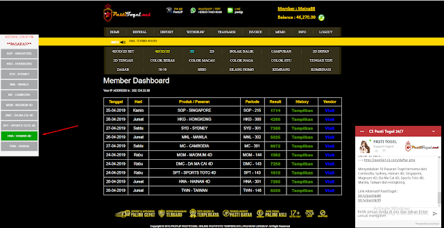 Cara Pasang Pasaran Hainan4d di Pastijp Pastitogel