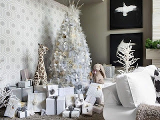 decorar árbol navidad plata