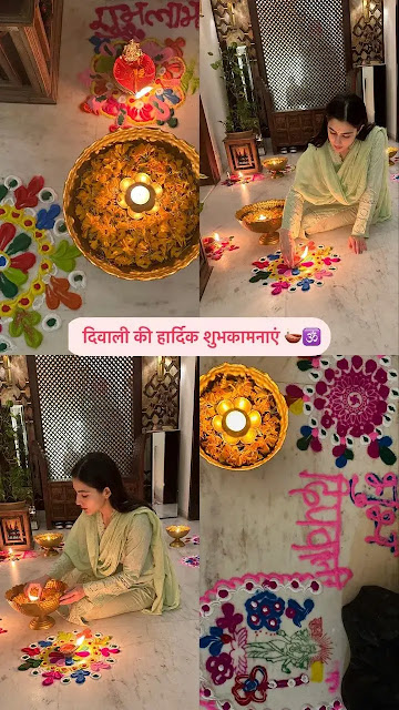 Sara Ali Khan Diwali at home