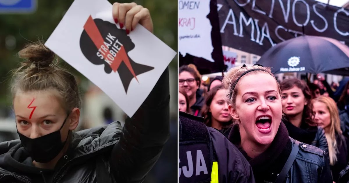 Thousands March In Poland Against New Anti-Abortion Laws