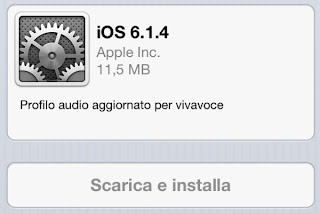 iOS 6.1.4: Apple rilascia l'aggiornamento per l'iPhone 5