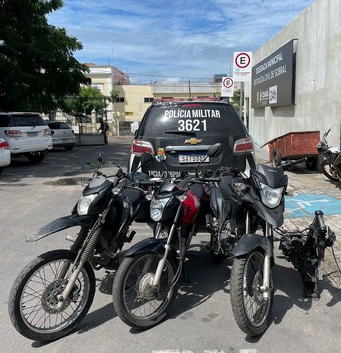  PMCE prende suspeito de receptação e apreende motos com queixa de roubo em Sobral