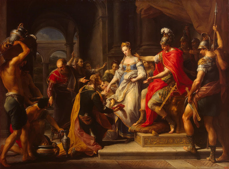 Continence of Scipio by Pompeo Batoni - History Paintings from Hermitage Museum