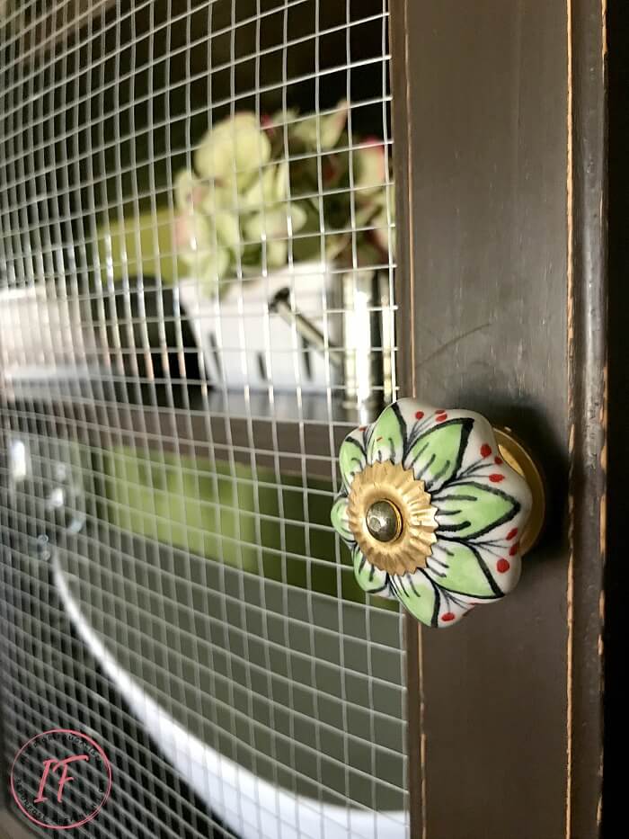 Built-In Kitchen Pantry Makeover With Wire Cloth Doors