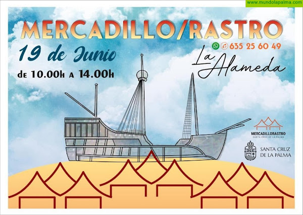 Santa Cruz de La Palma acoge una nueva jornada de su mercadillo este domingo en la plaza de La Alameda
