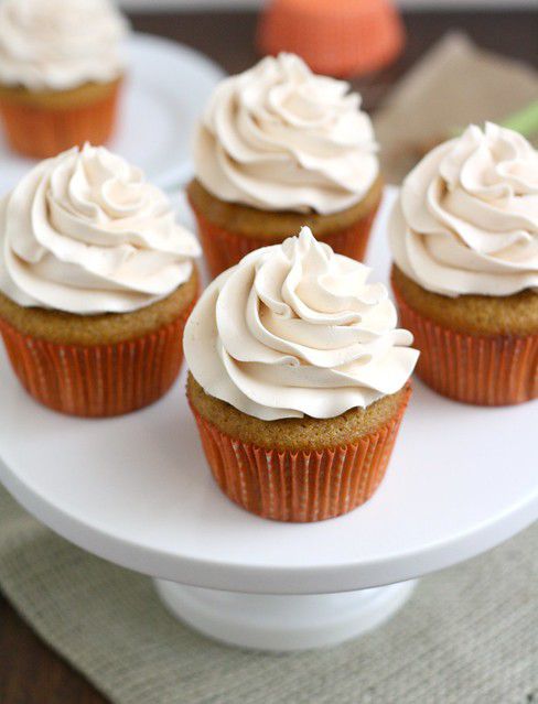 Brown Butter Butternut Squash Cupcakes with Salted Caramel Buttercream