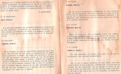 Comentarios en la prensa de 1946 sobre el match internacional de ajedrez Argentina-España