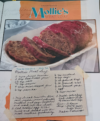 Image of a meatloaf and the recipe for it