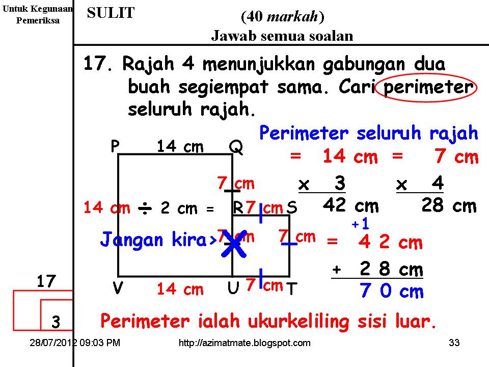 AZIMAT SEKOLAH RENDAH: MATEMATIK RM59.90 SAHAJA