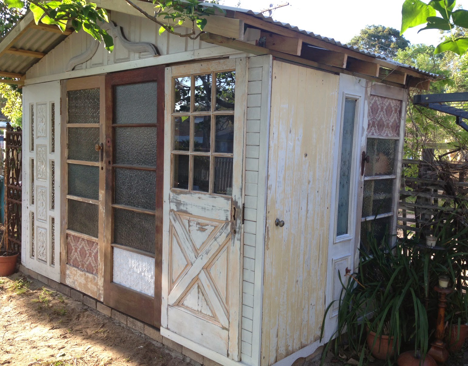 beautiful junk: Recycled Door Garden Shed