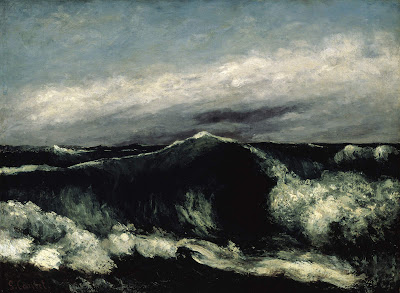 Resultado de imagen de Courbet, La vague 1870.