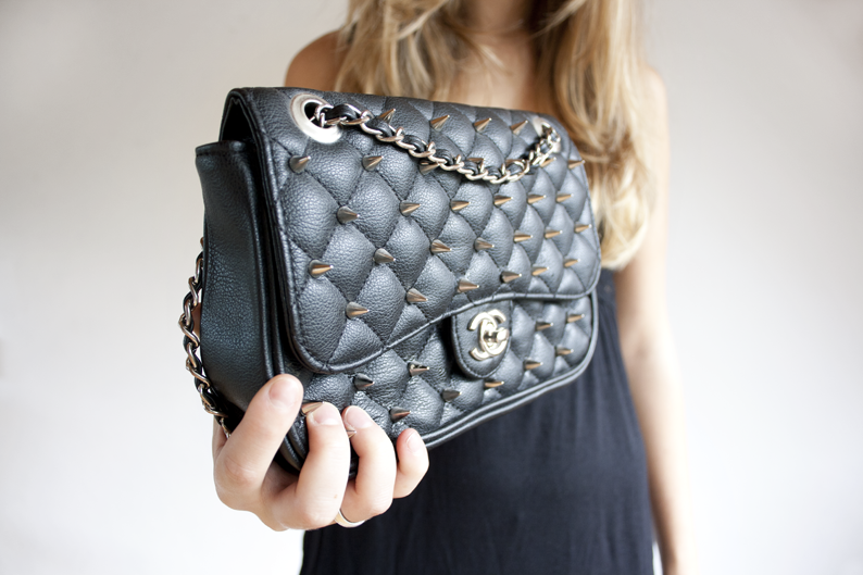 ...  Spiked Chanel Bag Turkey  DIY  Black heels Steve Madden