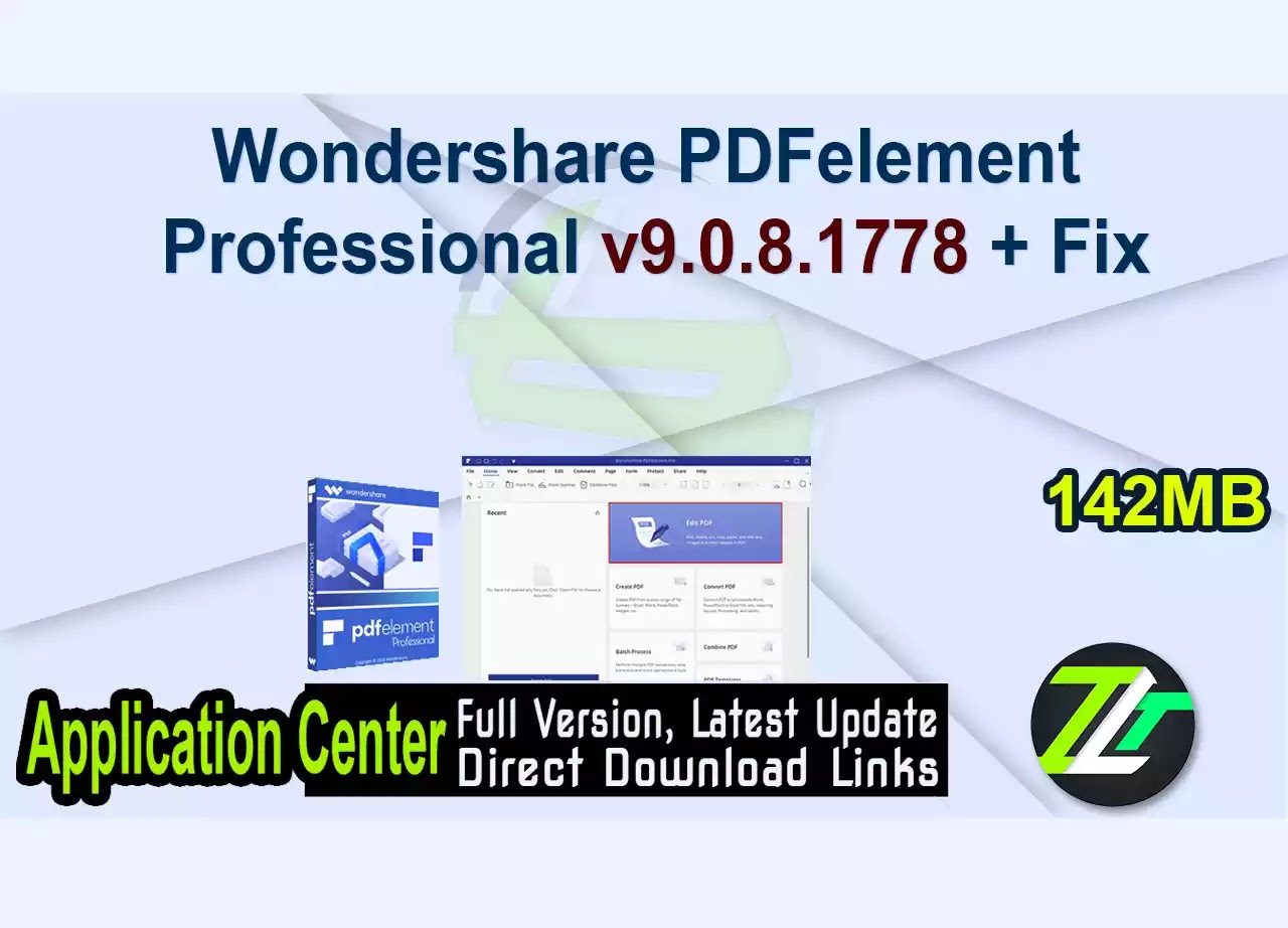 Wondershare PDFelement Professional v9.0.8.1778 + Fix