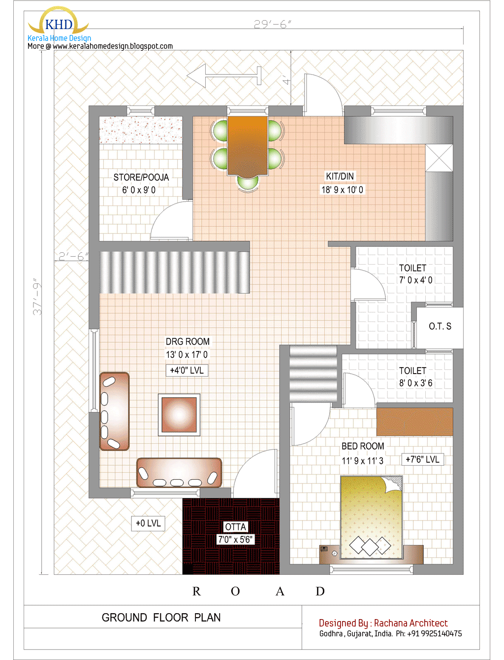 1500 Sq FT Duplex House Plans