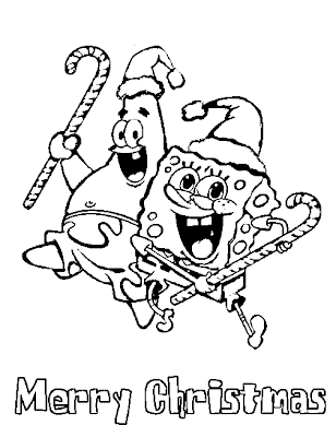 Spongebob Coloring Sheets on Christmas Spongebob Coloring Pages