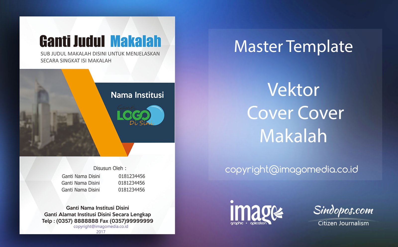 Download Template Desain Cover Makalah Inovatif  Imago Media