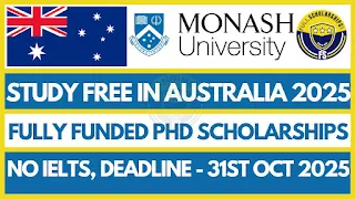 Applications Open: Monash University – MSDI Fully Funded PhD Scholarships 2025 in Australia | Apply Now