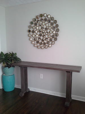 DIY build rustic farmhouse console table