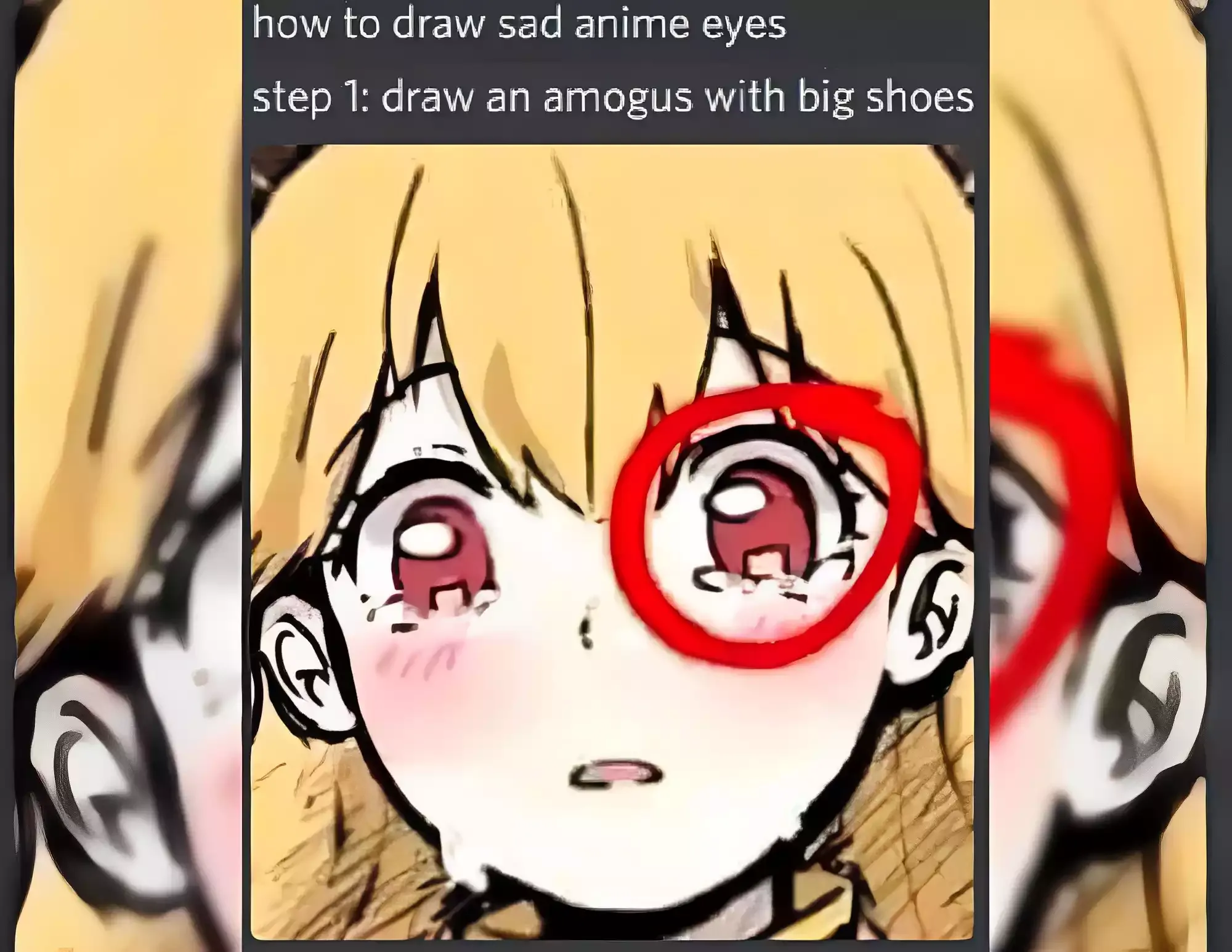 Among Us wearing big shoes as Sad Anime Eyes  YouTube