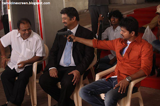 on the sets of Thalaivaa