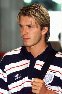 david beckham with long hair