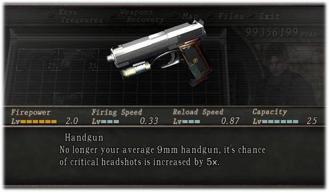 Senjata HandGun Di Resident Evil 4