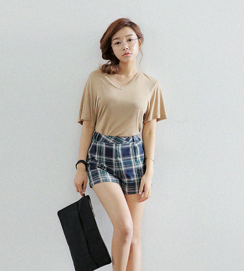 Simple Checkered Summer Shorts