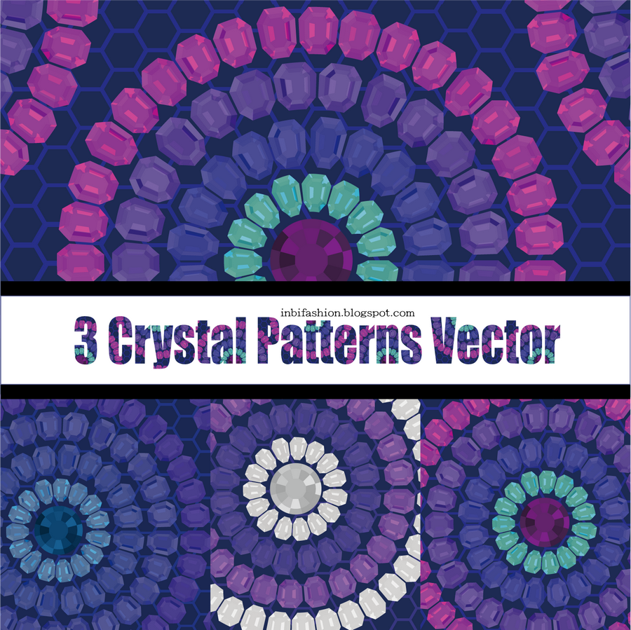 Crystal Patterns Vector