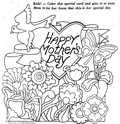 mothers day cards to colour for kids. kidssimple Kids mother day