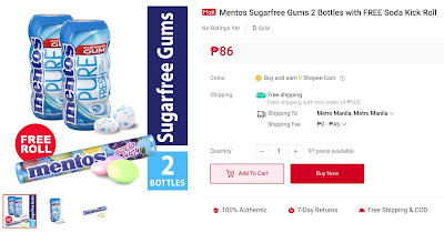 Mentos Sugarfree Gums