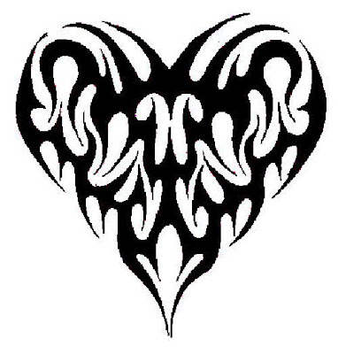 Tribal Art Heart Flame Style Design Posted by imam at 74900 AM