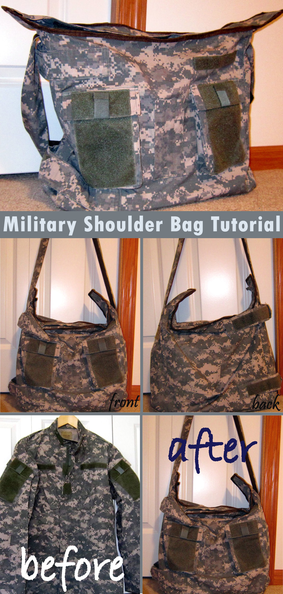 Military Shoulder Bag Tutorial