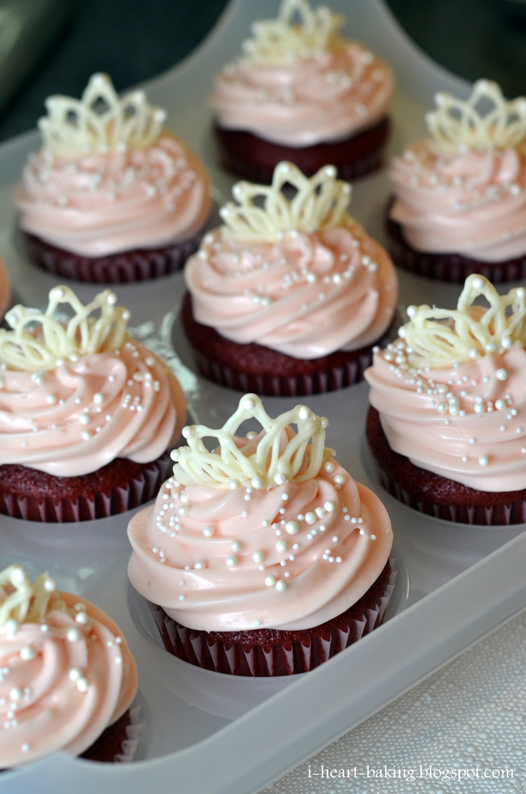 heart wedding cake toppers white chocolate tiaras and red velvet cupcakes