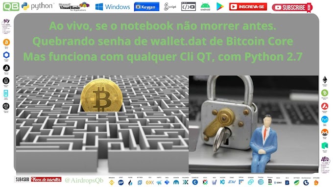 CanalQb - PrivateKey - Wallet CLI - #Wallet.dat de #BTC - Quebrando a senha