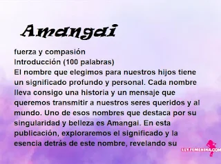 significado del nombre Amangai