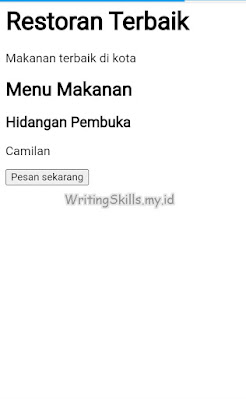 Contoh Kode Heading di HTML