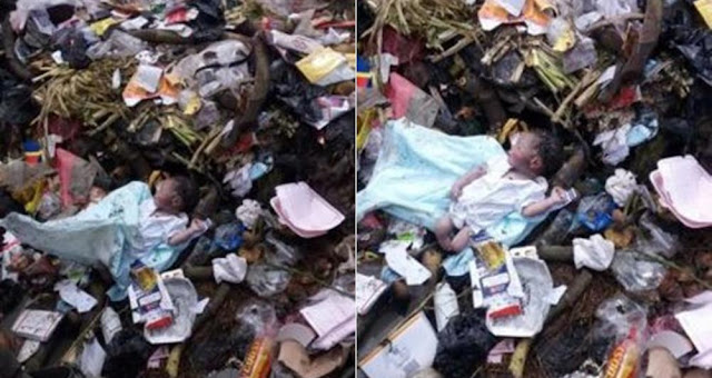 Heartbreaking Photos of New Born Baby Abandoned at Dump Site in Port Harcourt