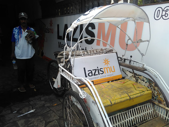 Becak sudah selesai di Branding Lazismu Jember