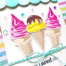 Sunny Studio Stamps: Two Scoops Ice Cream Parlor Inspired Card by Amy Yang