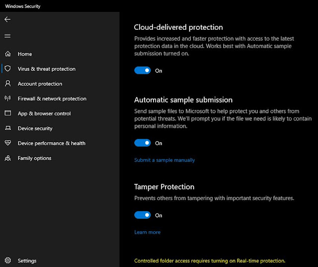 Windows 10 Tamper Protection