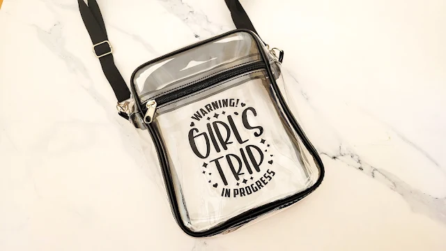 adhesive vinyl, permanent vinyl, silhouette cameo tutorial, oracal 651, clear stadium bag