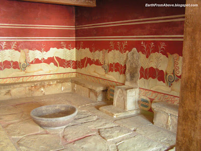 Throne Room, the Minoan palace at Knossos, Crete, Greece