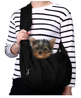 TOMKAS Small Dog Cat Carrier Sling Hands Free Pet Puppy Outdoor Travel Bag Tote Reversible