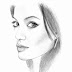 Angelina Jolie Yüz Karakalem Çizimi