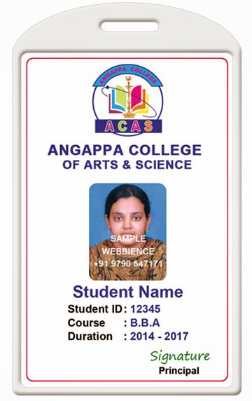 ID Card - Coimbatore - Ph: 97905 47171: College ID Card Template 1407