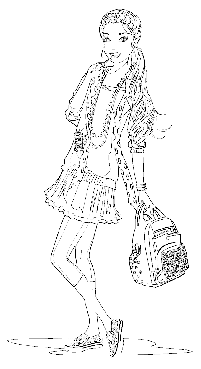 Barbi Coloring Pages 