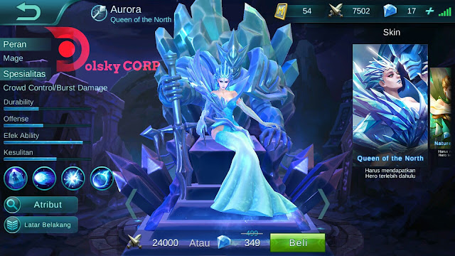 Hero Aurora ( Ratu Dari Utara ) Attack Damage Build Set up Gear