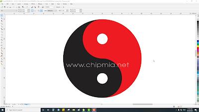 Vẽ biểu tượng âm dương trên phần mềm CorelDRAW