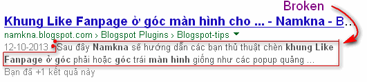 Mô tả bài viết không có lợi cho seo của blogspot