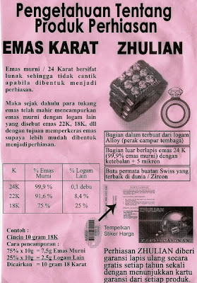 Zhulian Perhiasan Berlapis Emas: Koleksi Perhiasan 